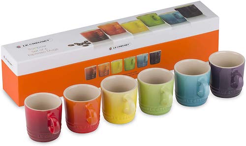 Le Creuset Stoneware Rainbow Espresso Mugs