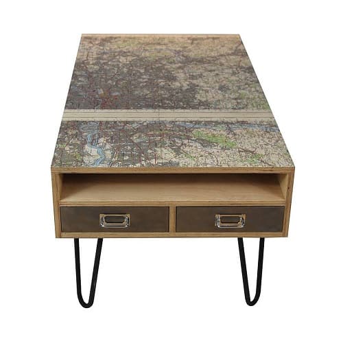 Vintage London Map Coffee Table