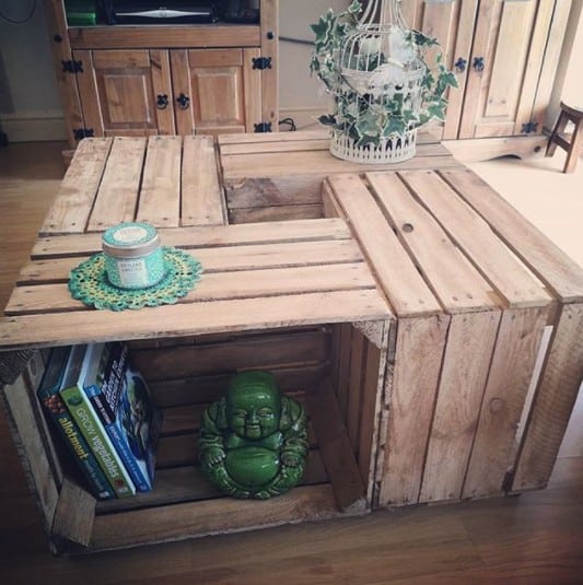 how to make diy coffee crate table