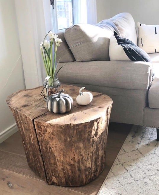 best tree stump coffee tables