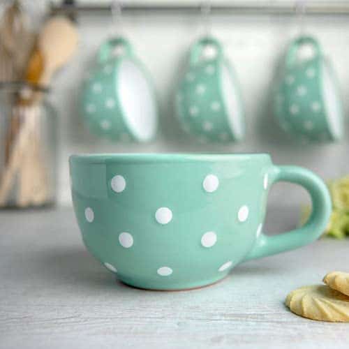 City to Cottage Teal Blue Cappuccino Coffee Cup