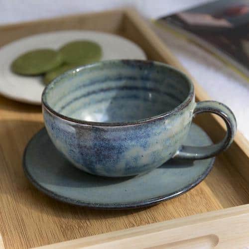Mad About Pottery Cappuccino Cup and Saucer