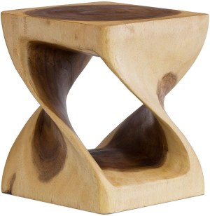 Laeto Wooden Twist Coffee Side Table