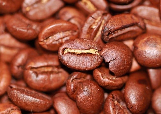 close up of coffee beans